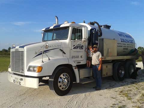 Septic inspection in North Port, FL.