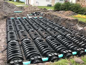 Drainfield installation in North Port FL.